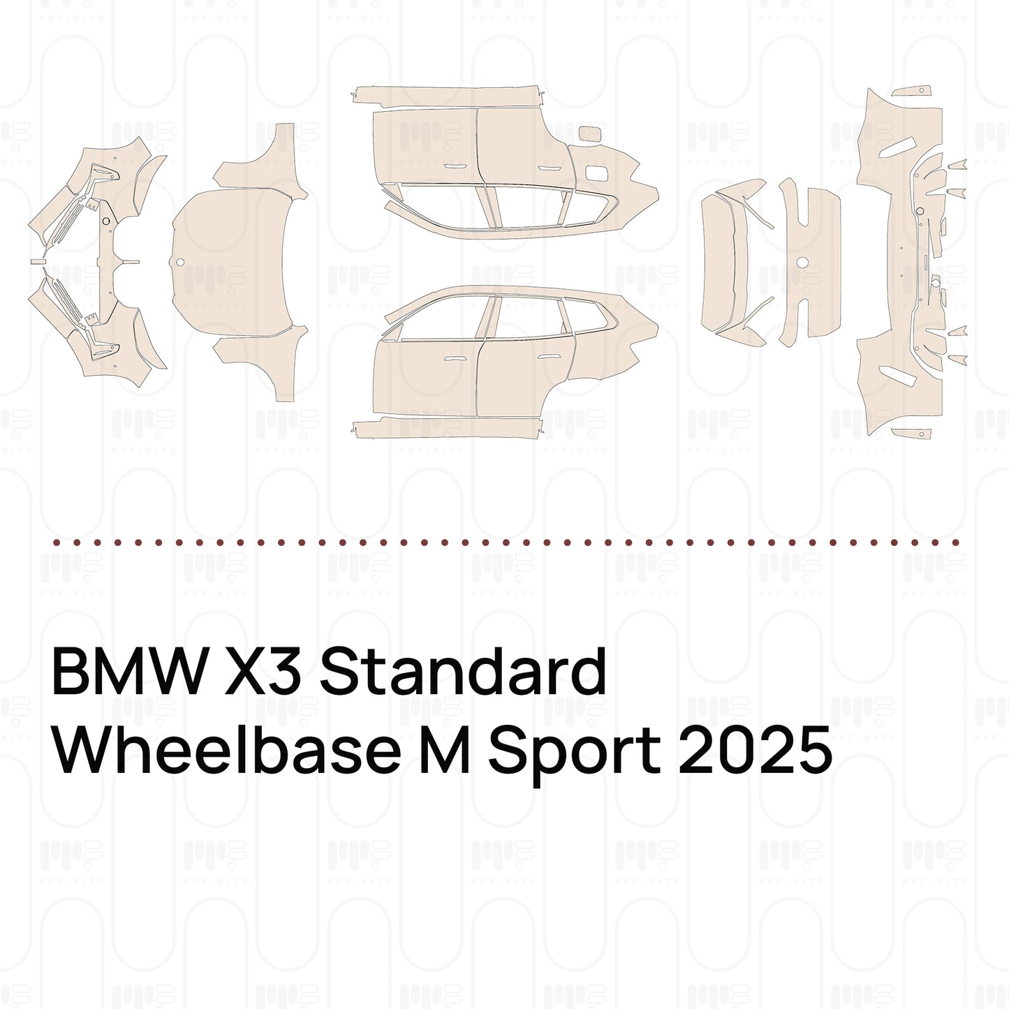 Voorgesneden PPF BMW X3 Standard Wheelbase M Sport 2025