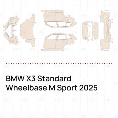 Voorgesneden PPF BMW X3 Standard Wheelbase M Sport 2025