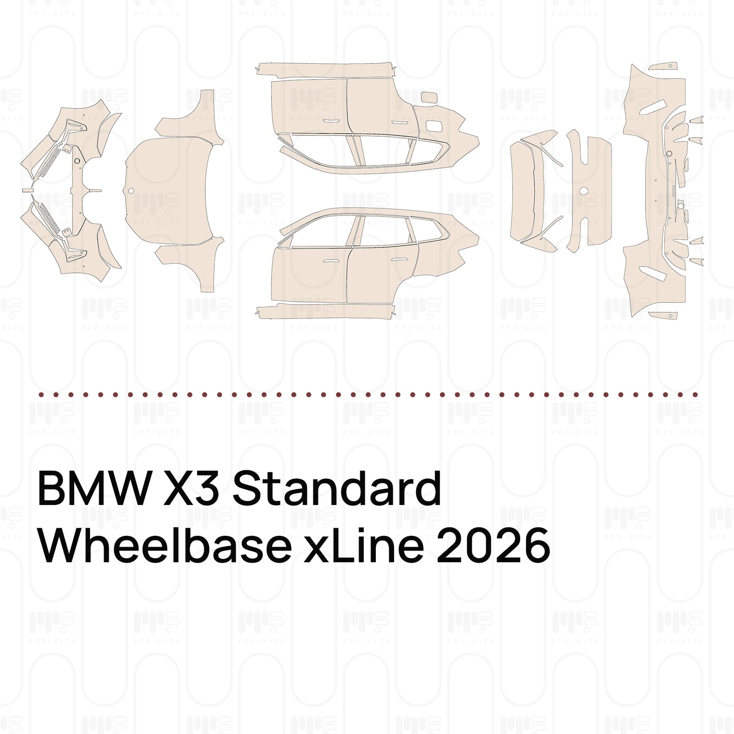 Voorgesneden PPF BMW X3 Standard Wheelbase xLine 2026