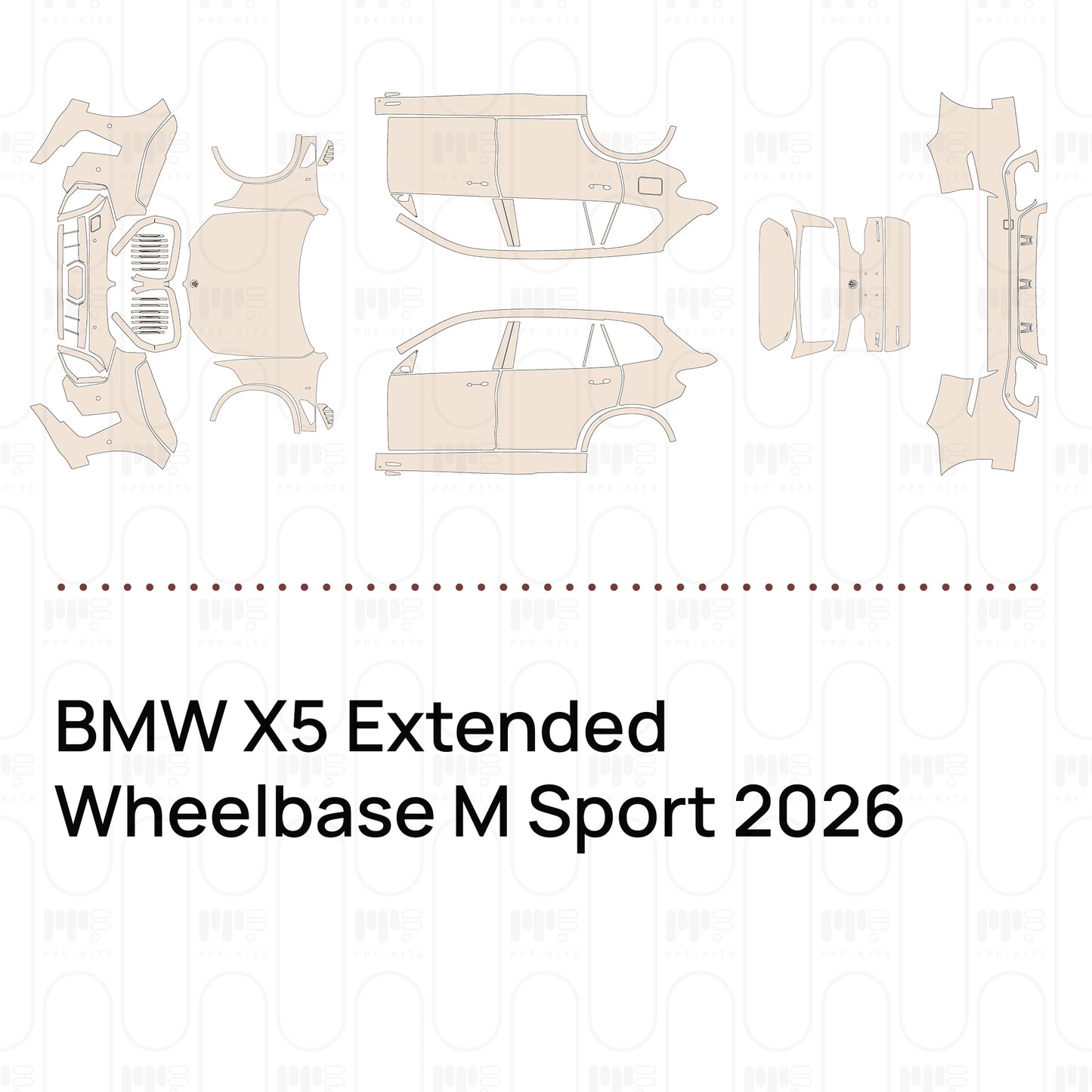 Voorgesneden PPF BMW X5 Extended Wheelbase M Sport 2026