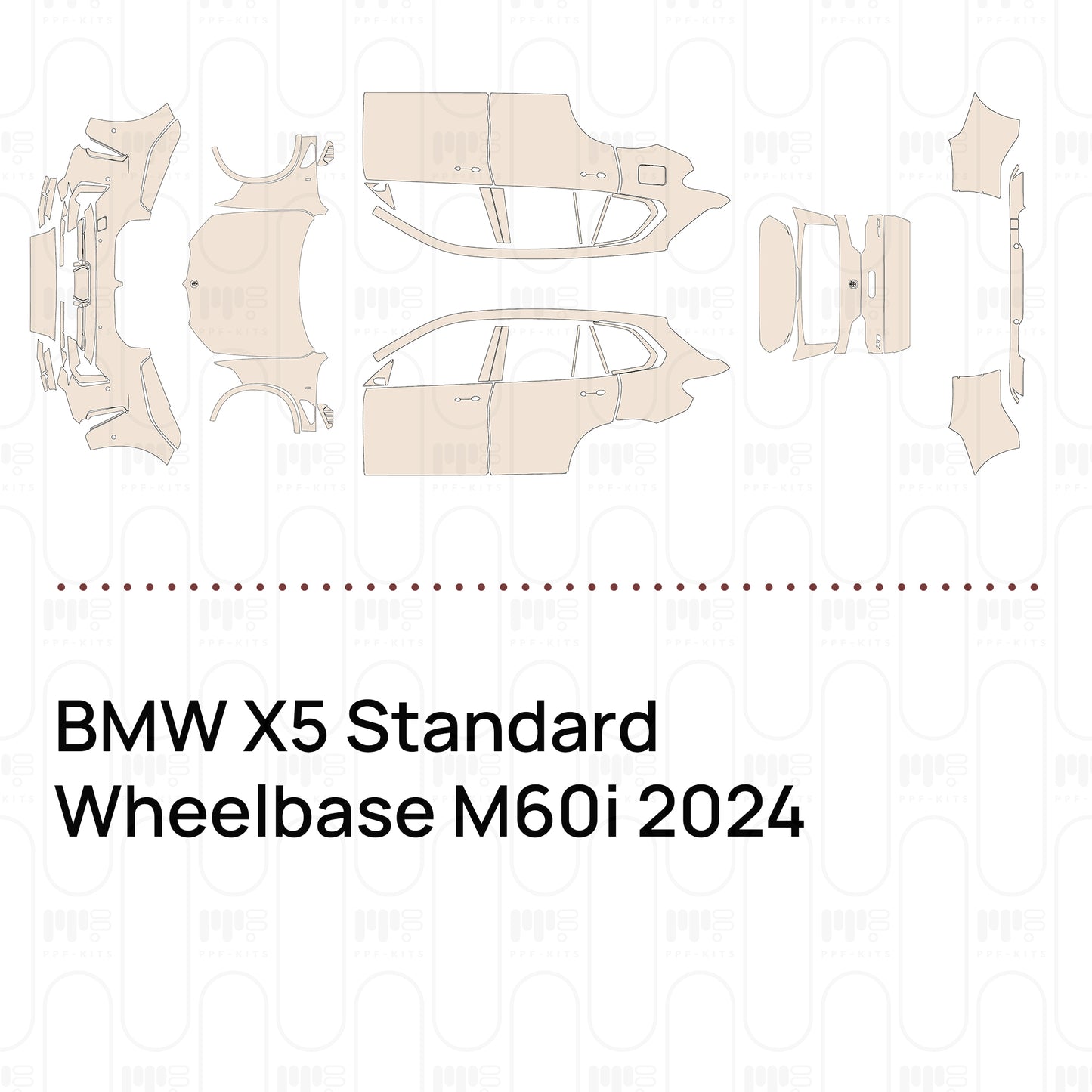 Voorgesneden PPF BMW X5 Standard Wheelbase M60i 2024
