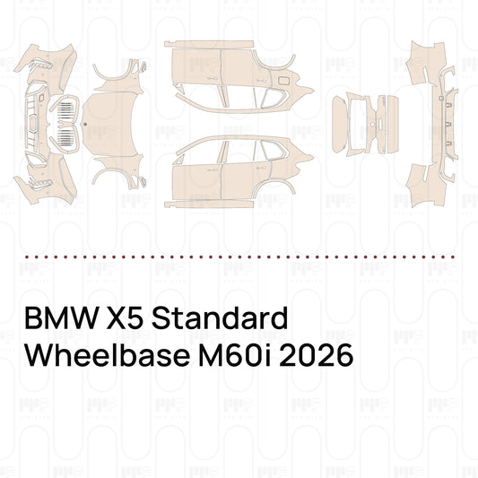 Voorgesneden PPF BMW X5 Standard Wheelbase M60i 2026