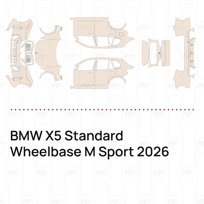 Voorgesneden PPF BMW X5 Standard Wheelbase M Sport 2026