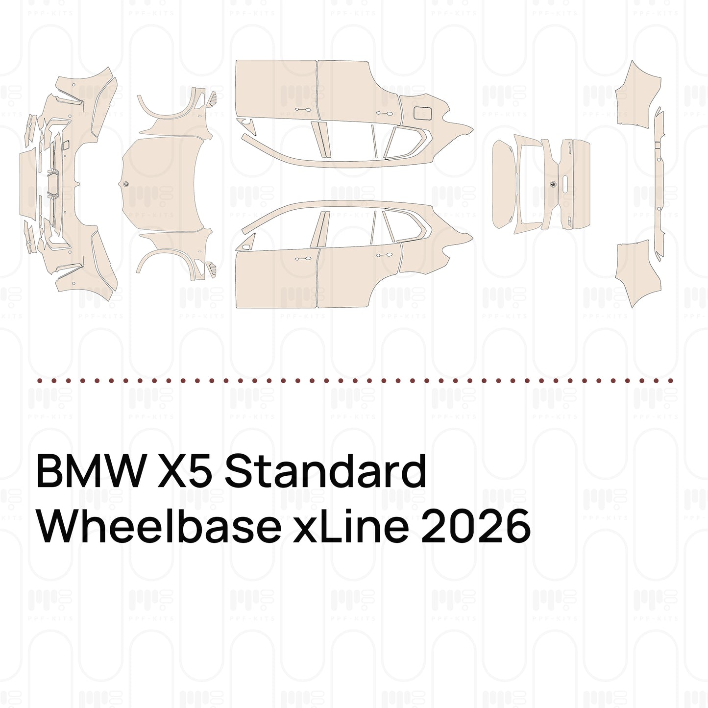 Voorgesneden PPF BMW X5 Standard Wheelbase xLine 2026