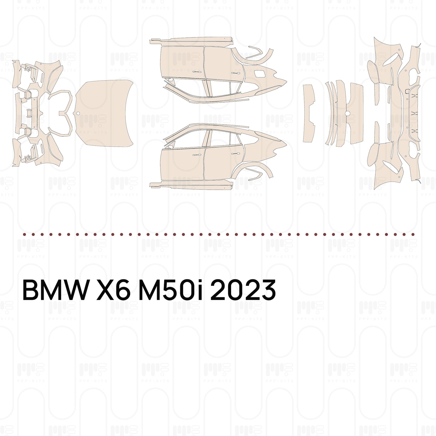Voorgesneden PPF BMW X6 M50i 2023