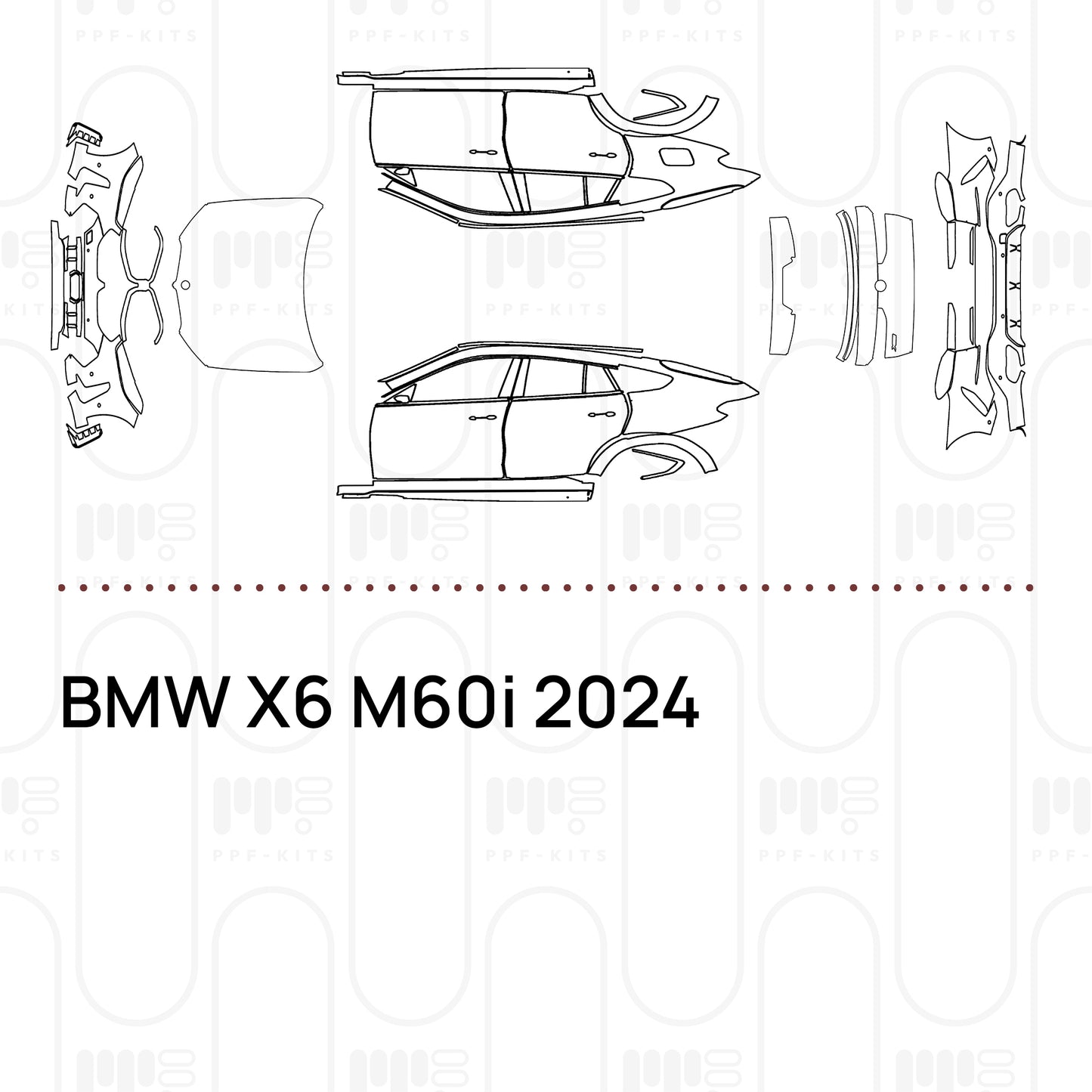 Voorgesneden PPF BMW X6 M60i 2024