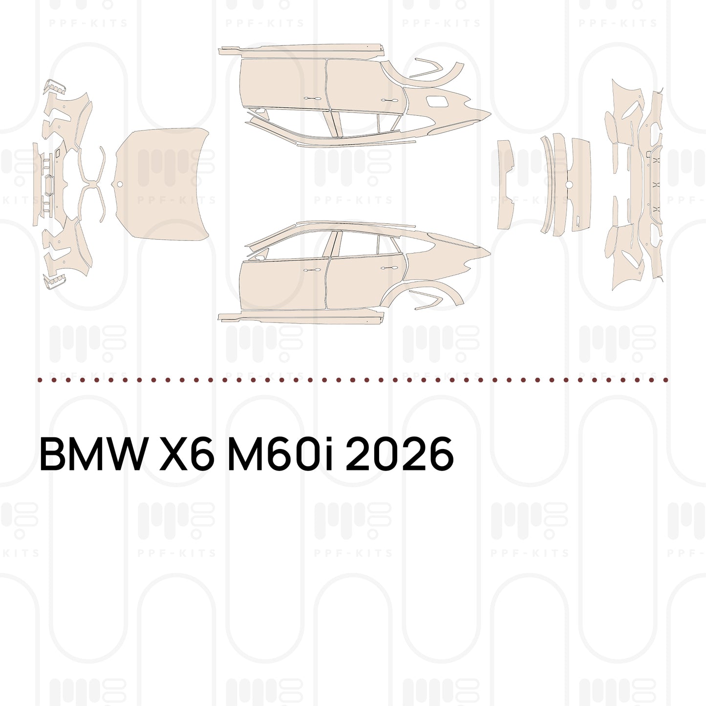 Voorgesneden PPF BMW X6 M60i 2026