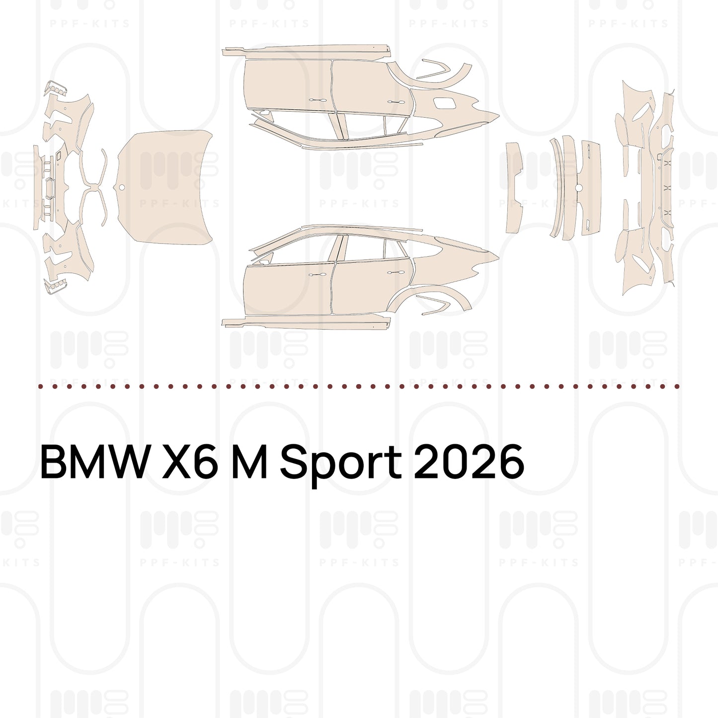 Voorgesneden PPF BMW X6 M Sport 2026