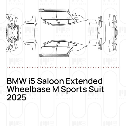 Voorgesneden PPF BMW i5 Saloon Extended Wheelbase M Sports Suit 2025