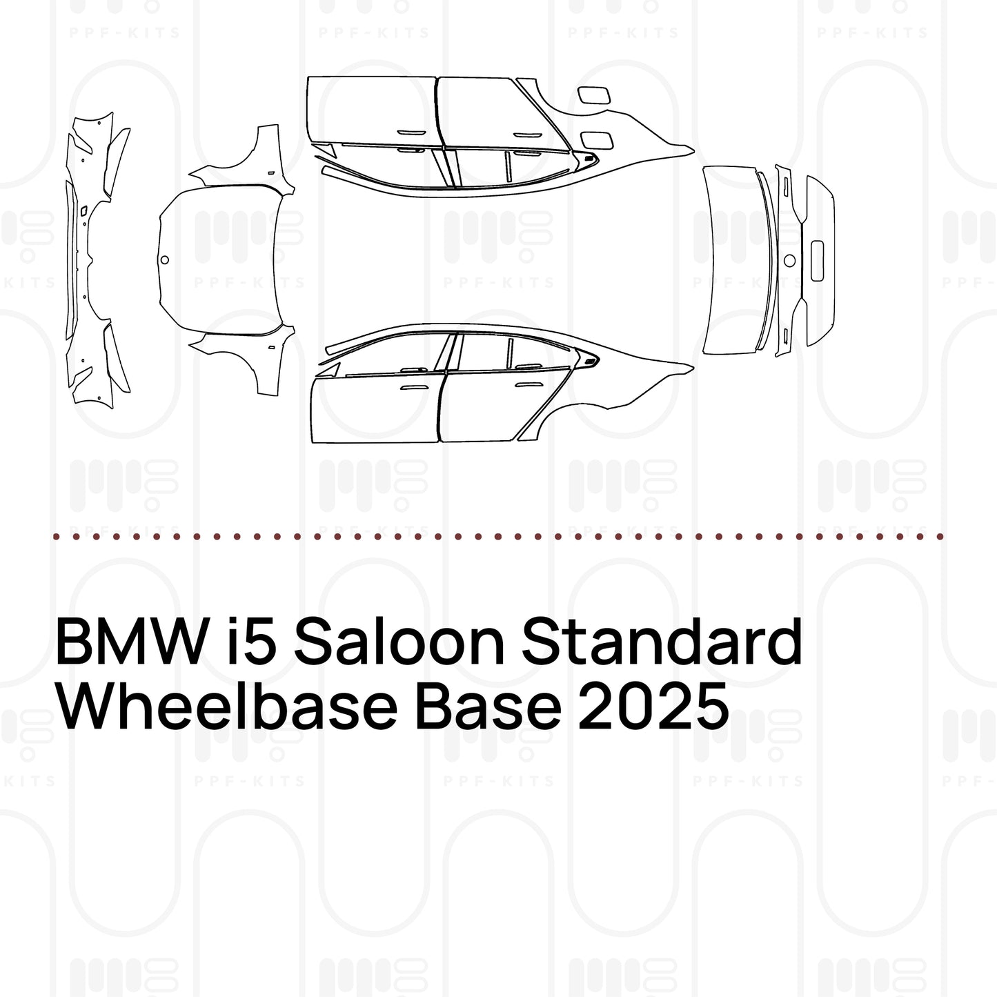 Voorgesneden PPF BMW i5 Saloon Standard Wheelbase Base 2025