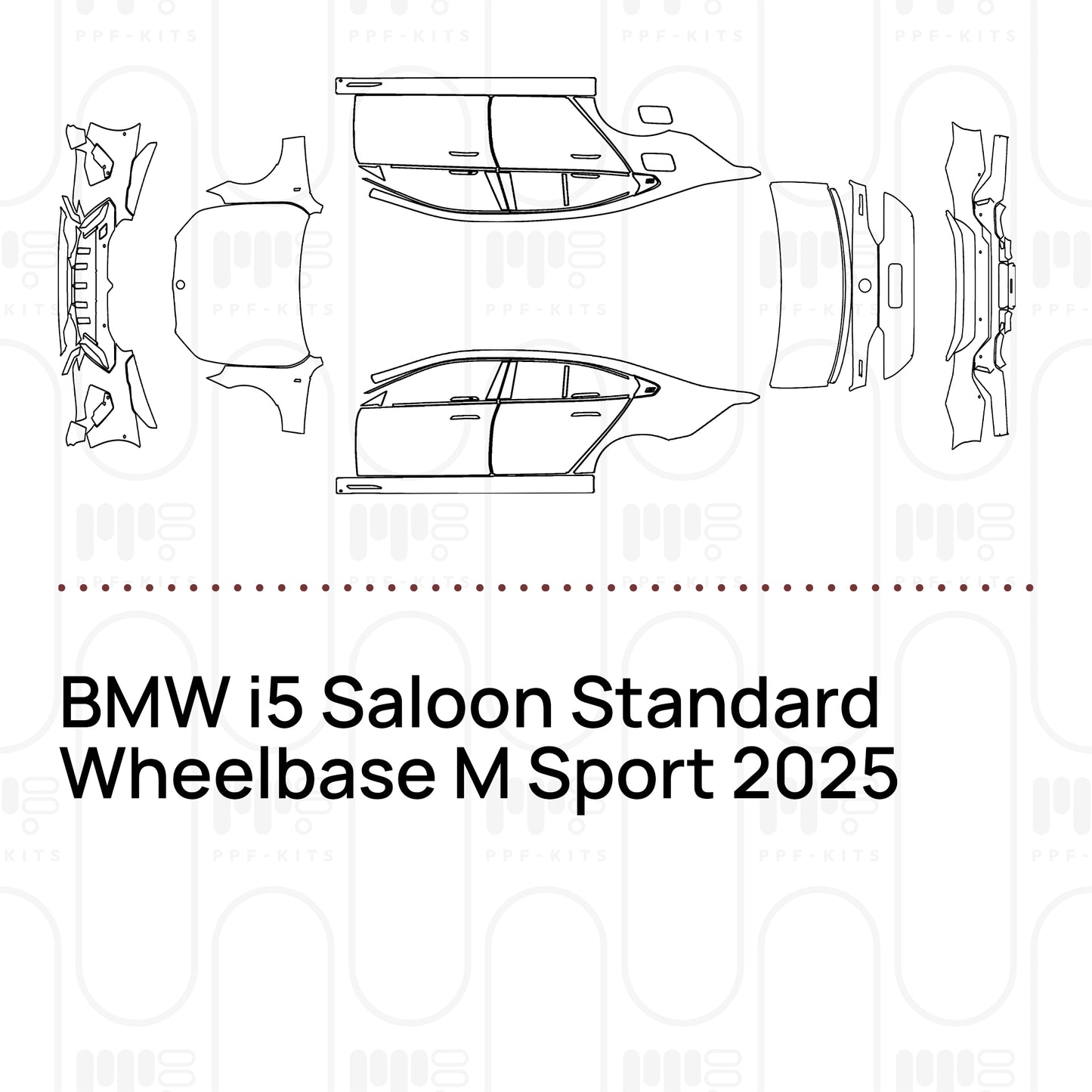 Voorgesneden PPF BMW i5 Saloon Standard Wheelbase M Sport 2025