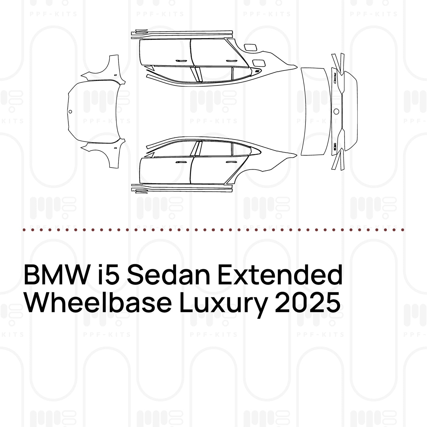 Voorgesneden PPF BMW i5 Sedan Extended Wheelbase Luxury 2025