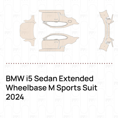 Voorgesneden PPF BMW i5 Sedan Extended Wheelbase M Sports Suit 2024