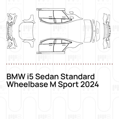 Voorgesneden PPF BMW i5 Sedan Standard Wheelbase M Sport 2024