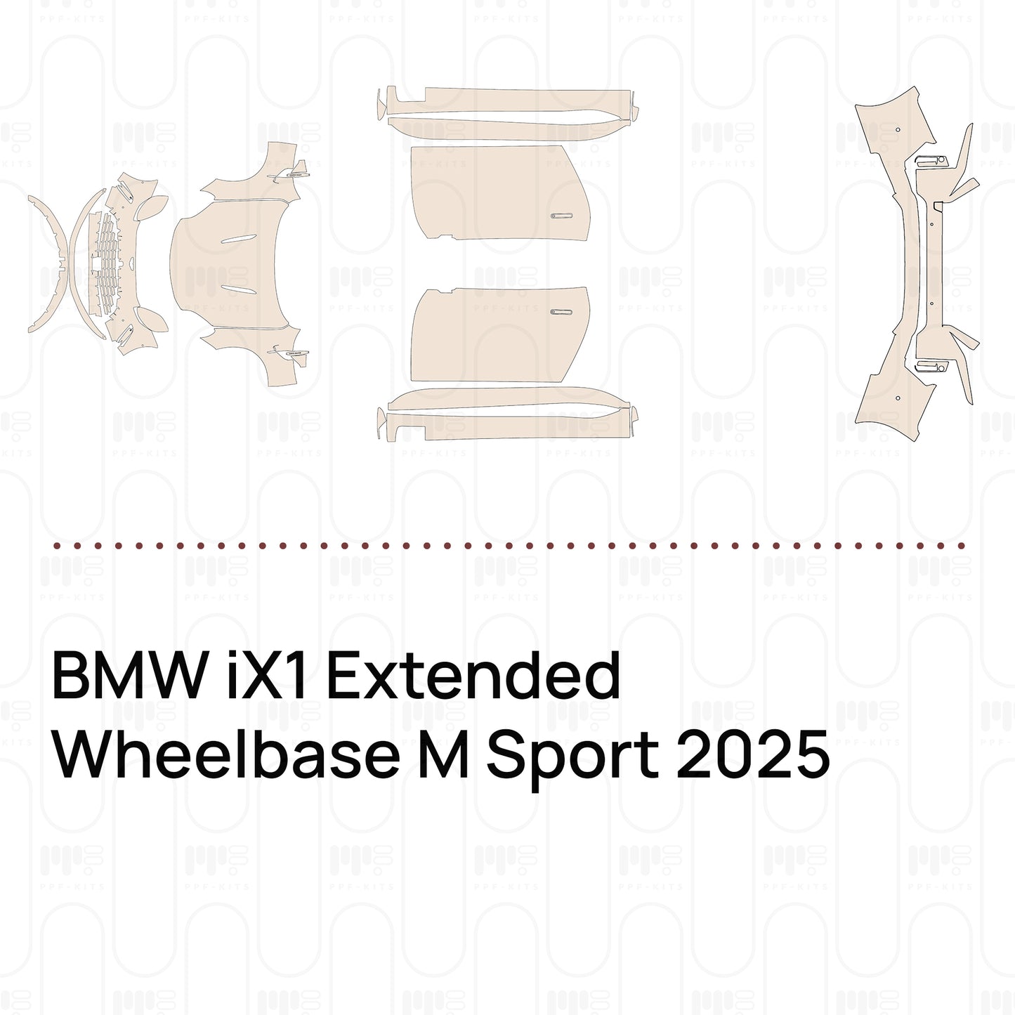 Voorgesneden PPF BMW iX1 Extended Wheelbase M Sport 2025