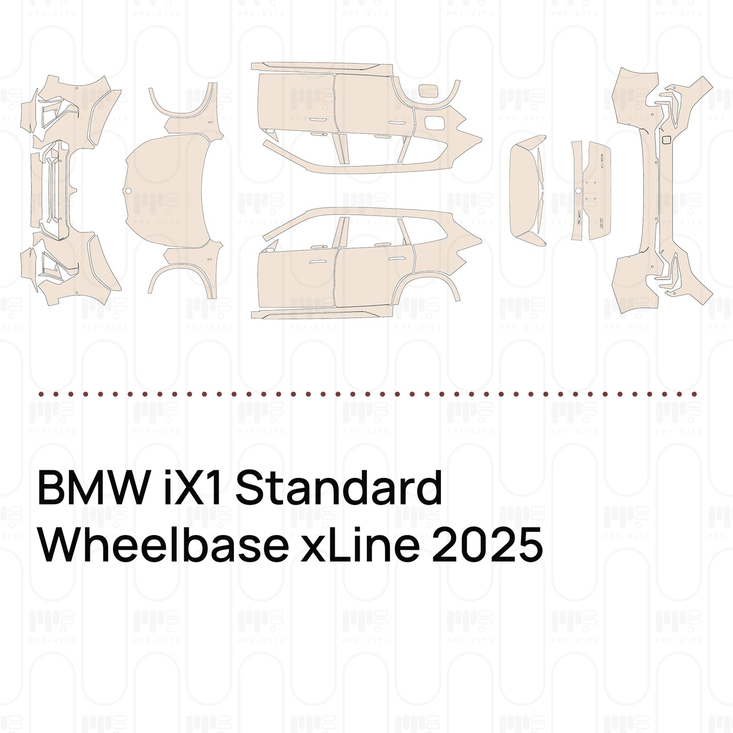 Voorgesneden PPF BMW iX1 Standard Wheelbase xLine 2025