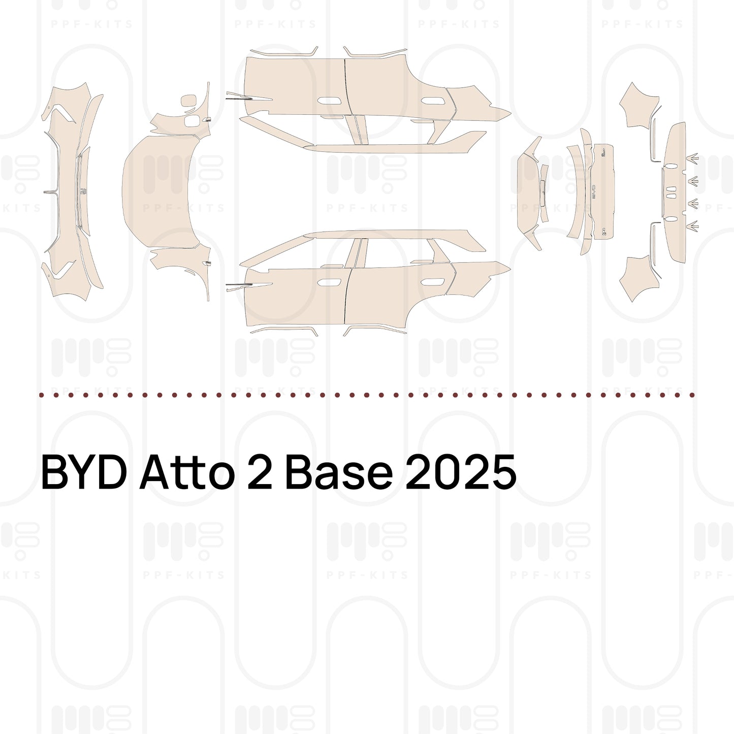 Voorgesneden PPF BYD Atto 2 Base 2025