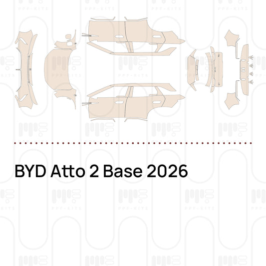 BYD Atto 2 Base 2026 – Voorgesneden PPF-lakbeschermingsfolie