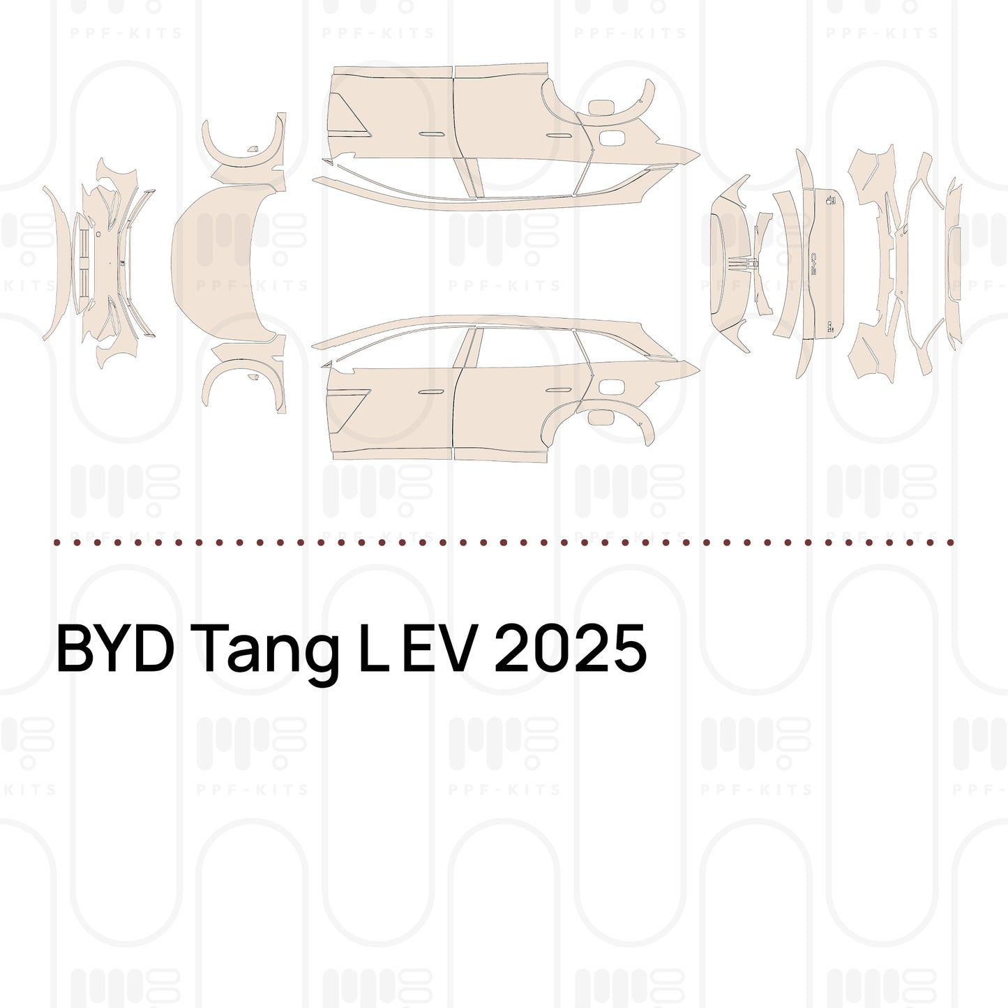Voorgesneden PPF BYD Tang L EV 2025