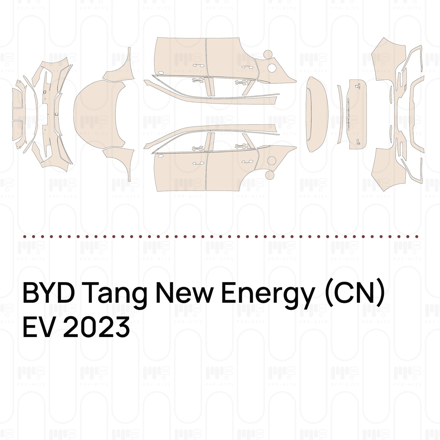 Voorgesneden PPF BYD Tang New Energy (CN) EV 2023