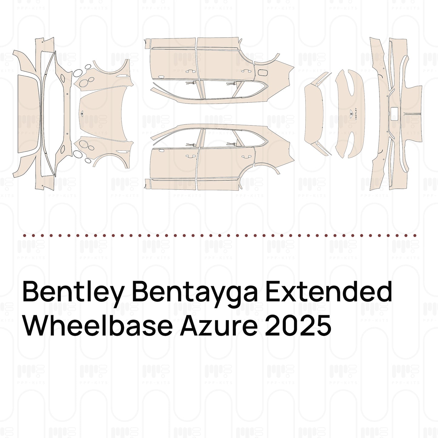Voorgesneden PPF Bentley Bentayga Extended Wheelbase Azure 2025