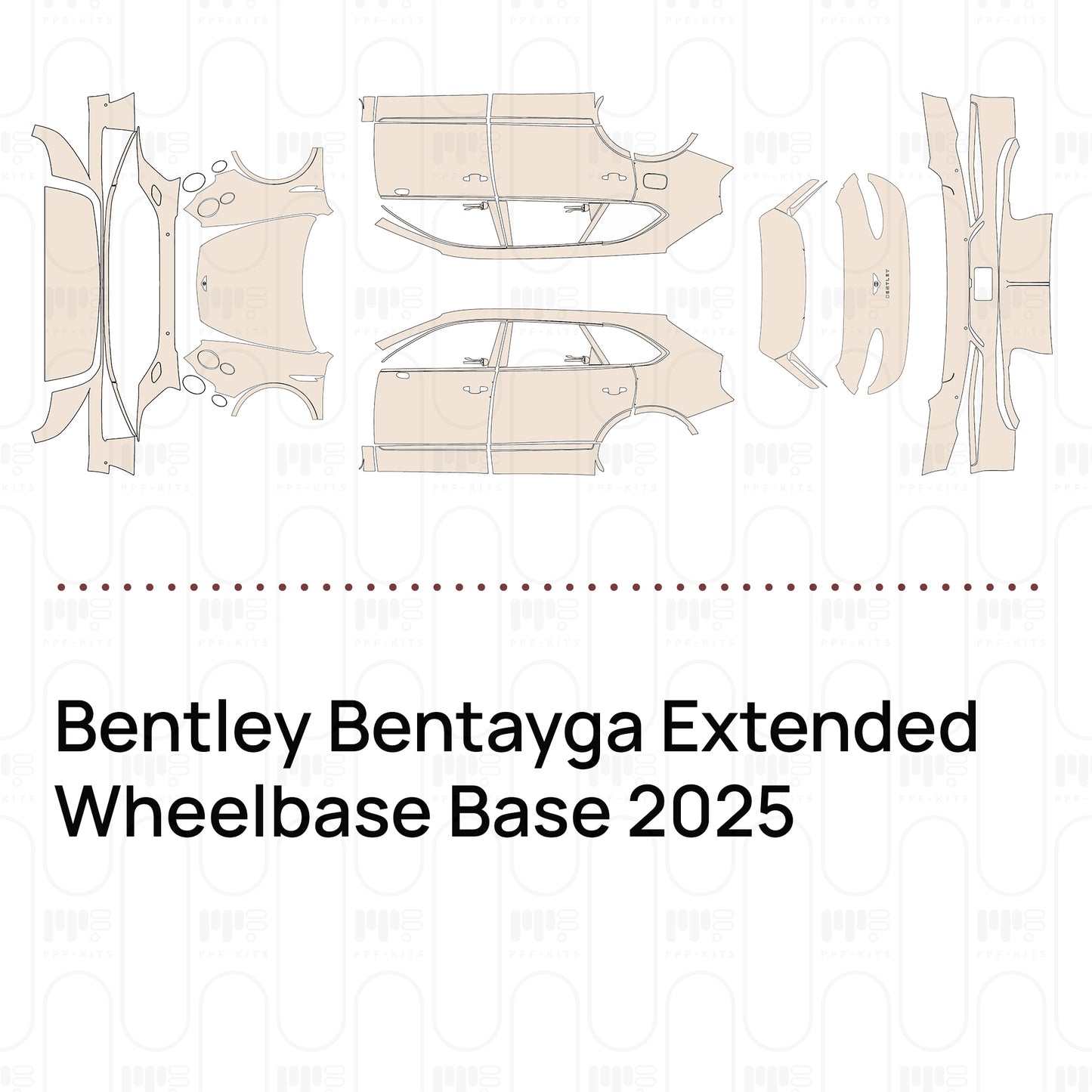 Voorgesneden PPF Bentley Bentayga Extended Wheelbase Base 2025