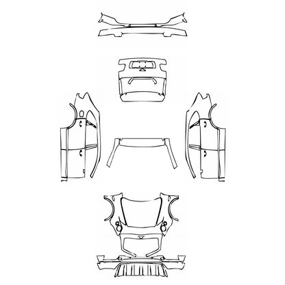 Pre-Cut PPF Bentley Bentayga Standard Wheelbase Base 2016 - PPF-Kits