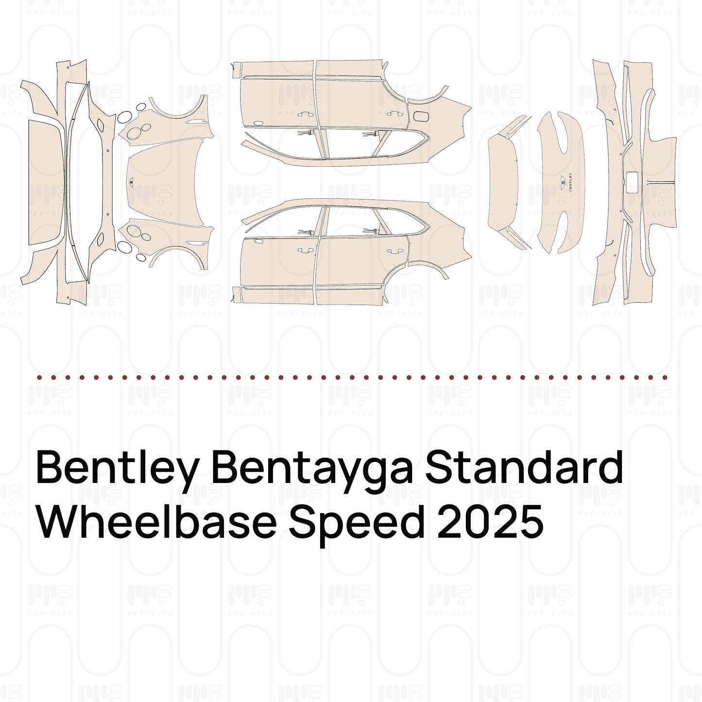 Voorgesneden PPF Bentley Bentayga Standard Wheelbase Speed 2025