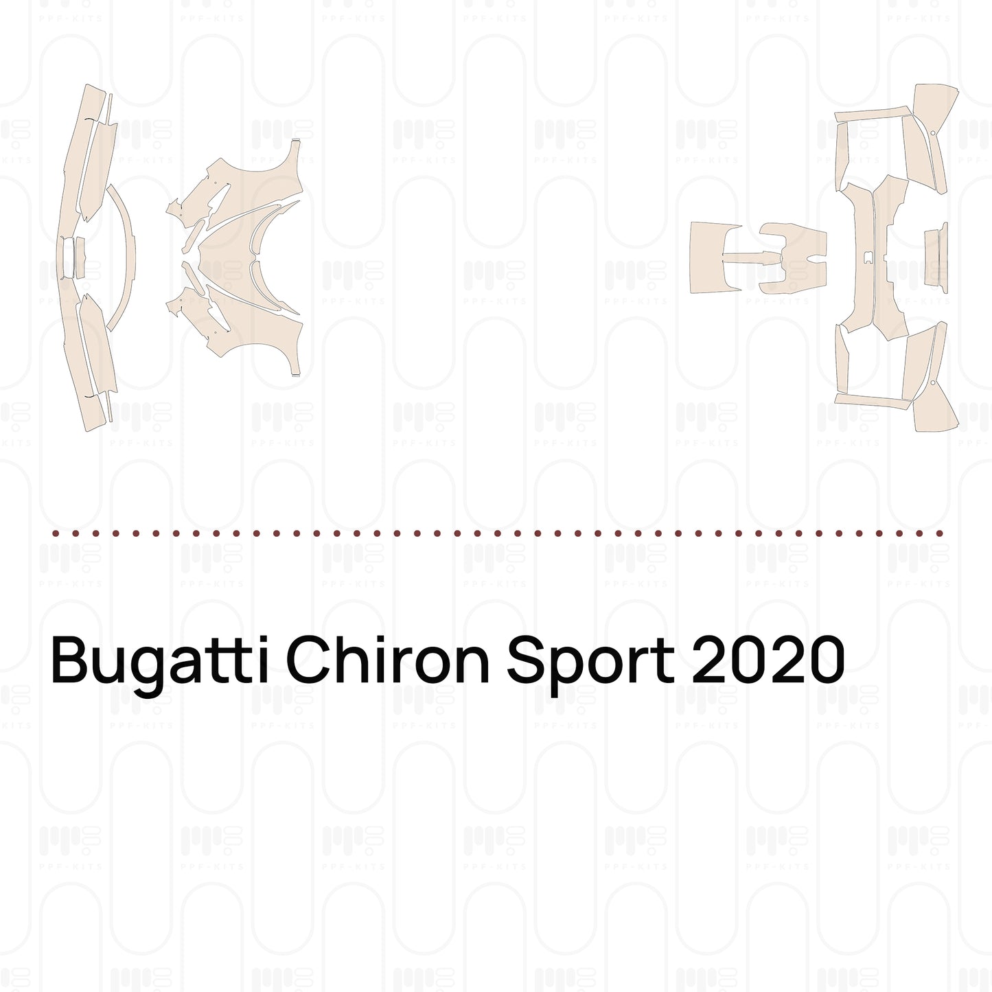 Voorgesneden PPF Bugatti Chiron Sport 2020