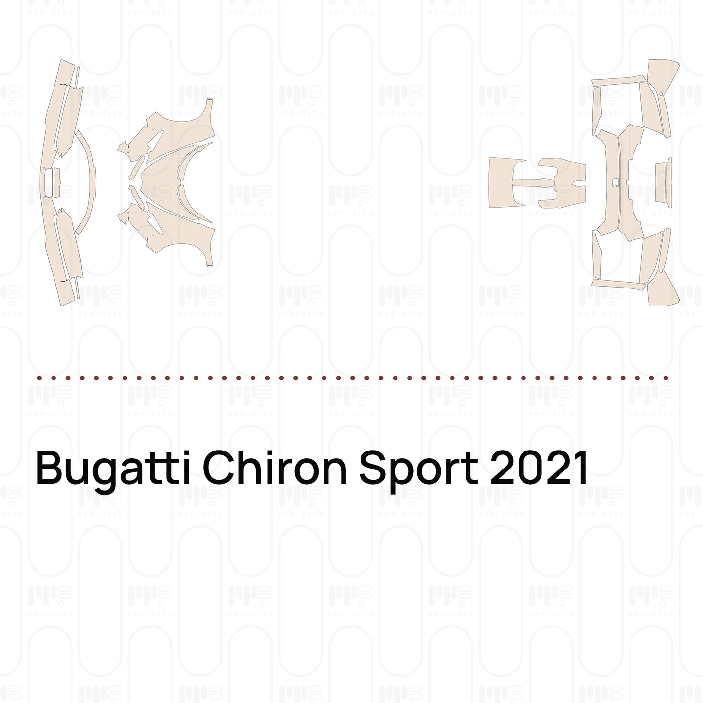 Voorgesneden PPF Bugatti Chiron Sport 2021