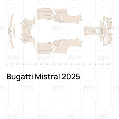 Voorgesneden PPF Bugatti Mistral 2025