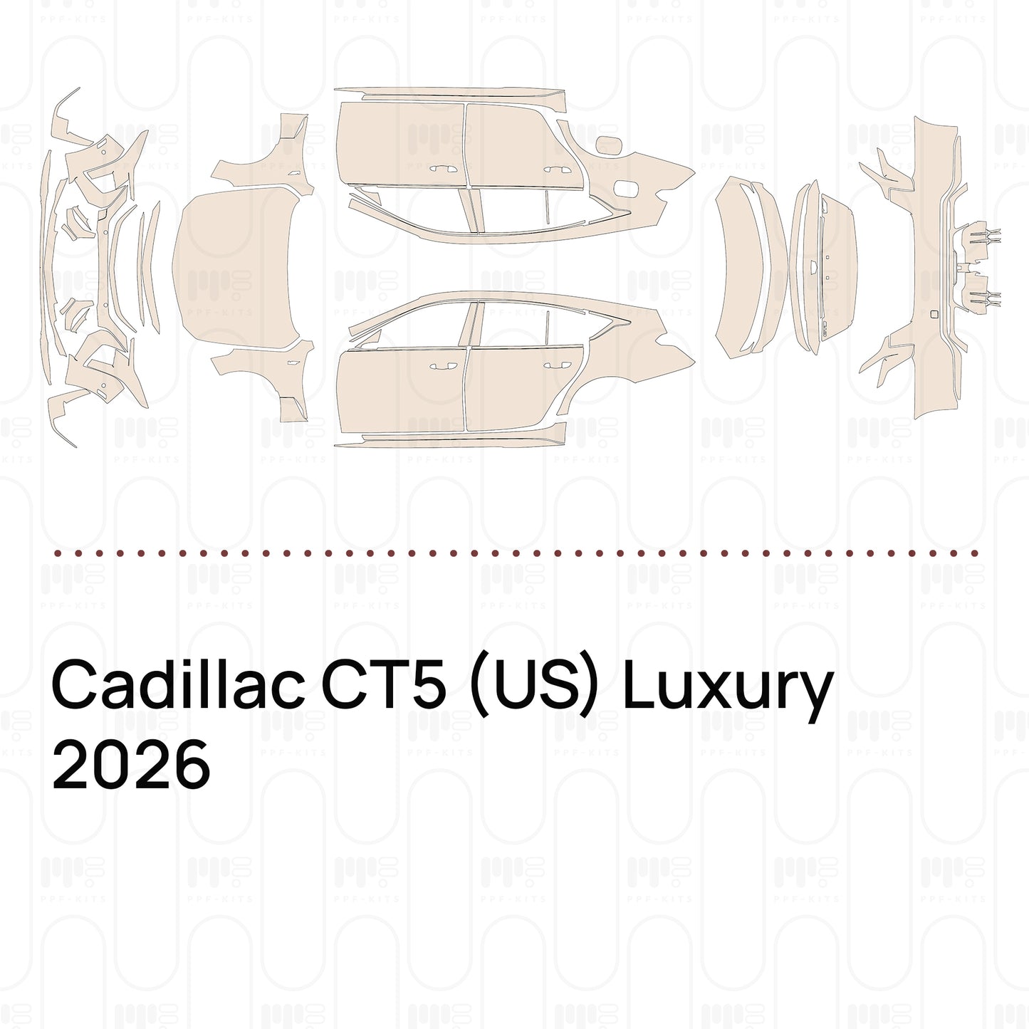 Voorgesneden PPF Cadillac CT5 (US) Luxury 2026