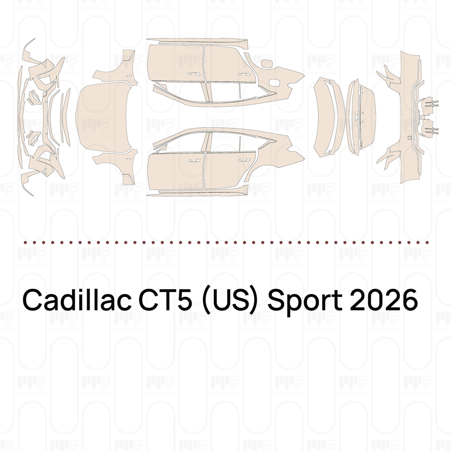 Voorgesneden PPF Cadillac CT5 (US) Sport 2026