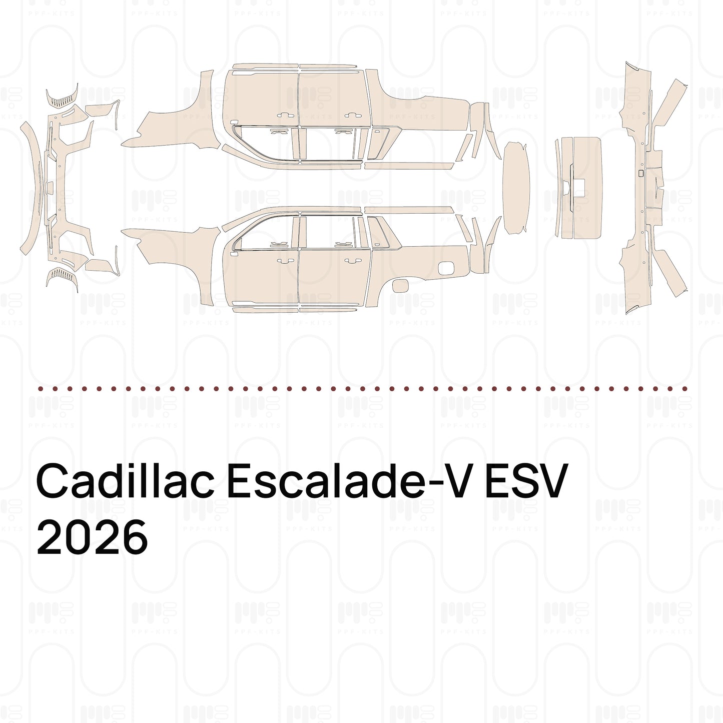 Voorgesneden PPF Cadillac Escalade-V ESV 2026