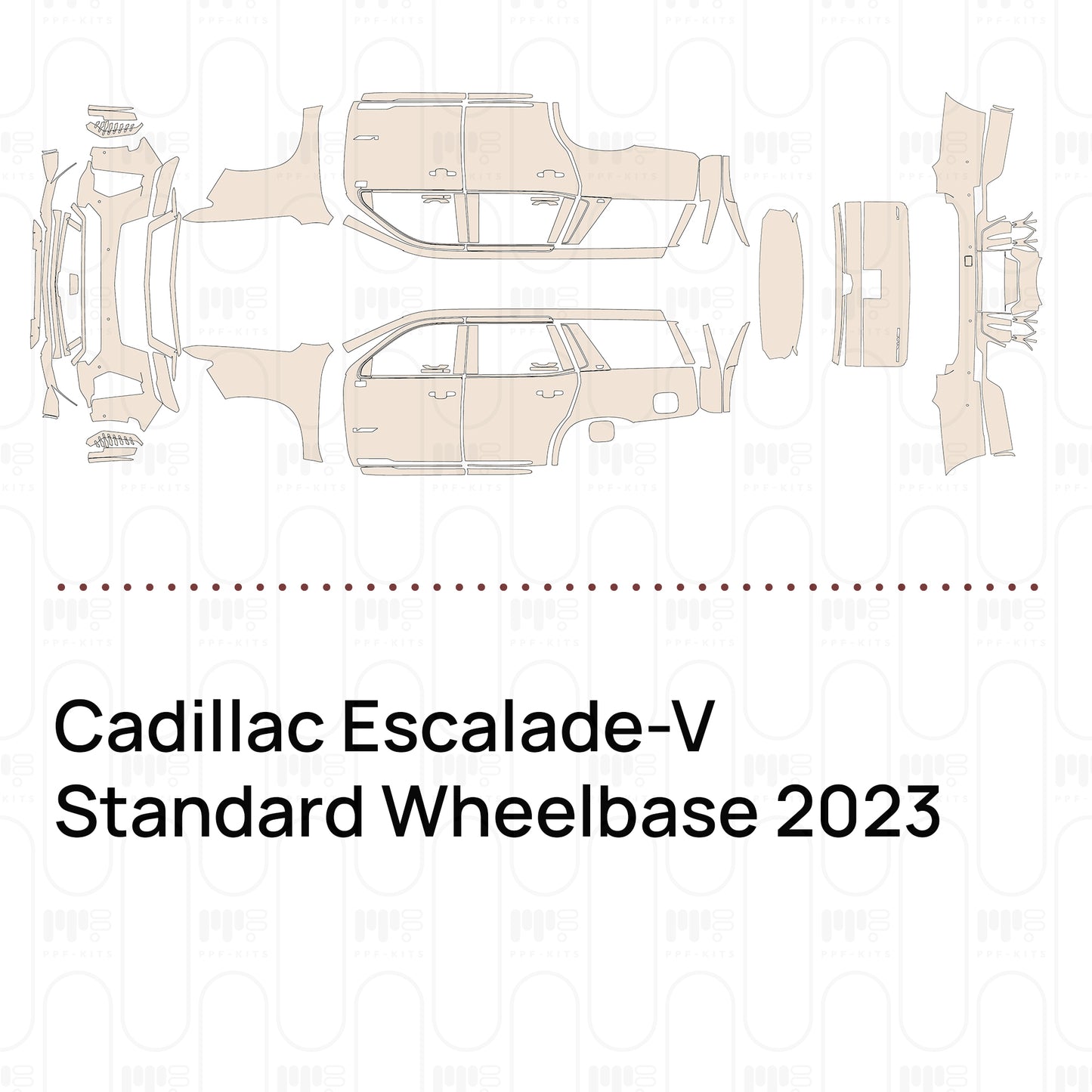 Voorgesneden PPF Cadillac Escalade-V Standard Wheelbase 2023