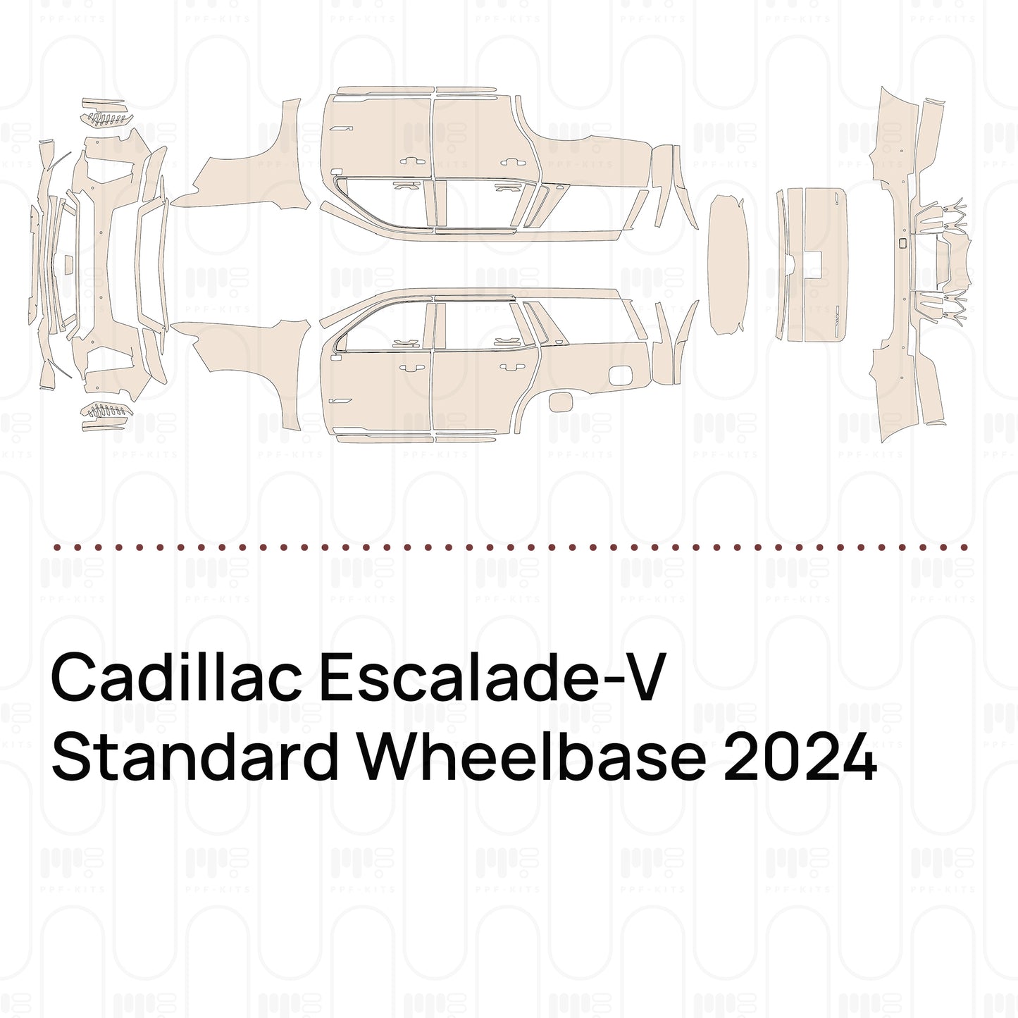 Voorgesneden PPF Cadillac Escalade-V Standard Wheelbase 2024