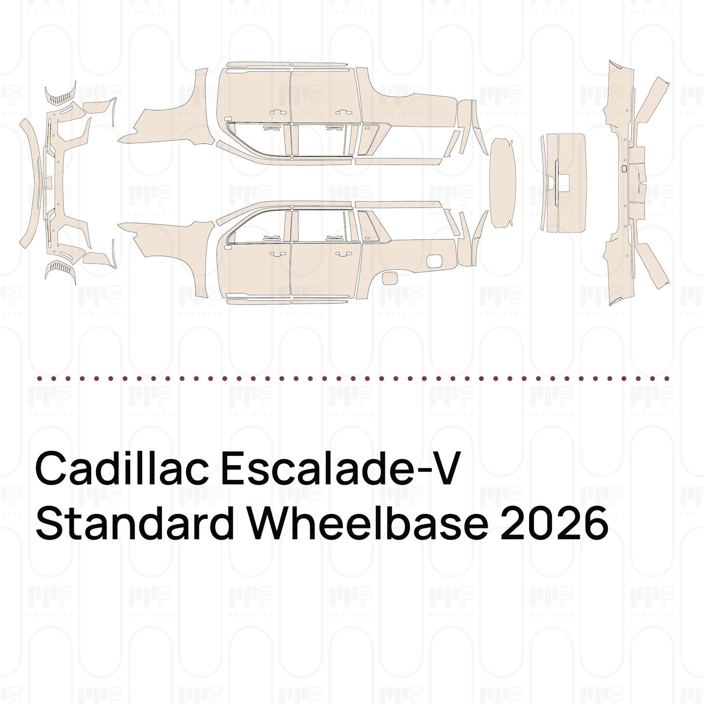 Voorgesneden PPF Cadillac Escalade-V Standard Wheelbase 2026