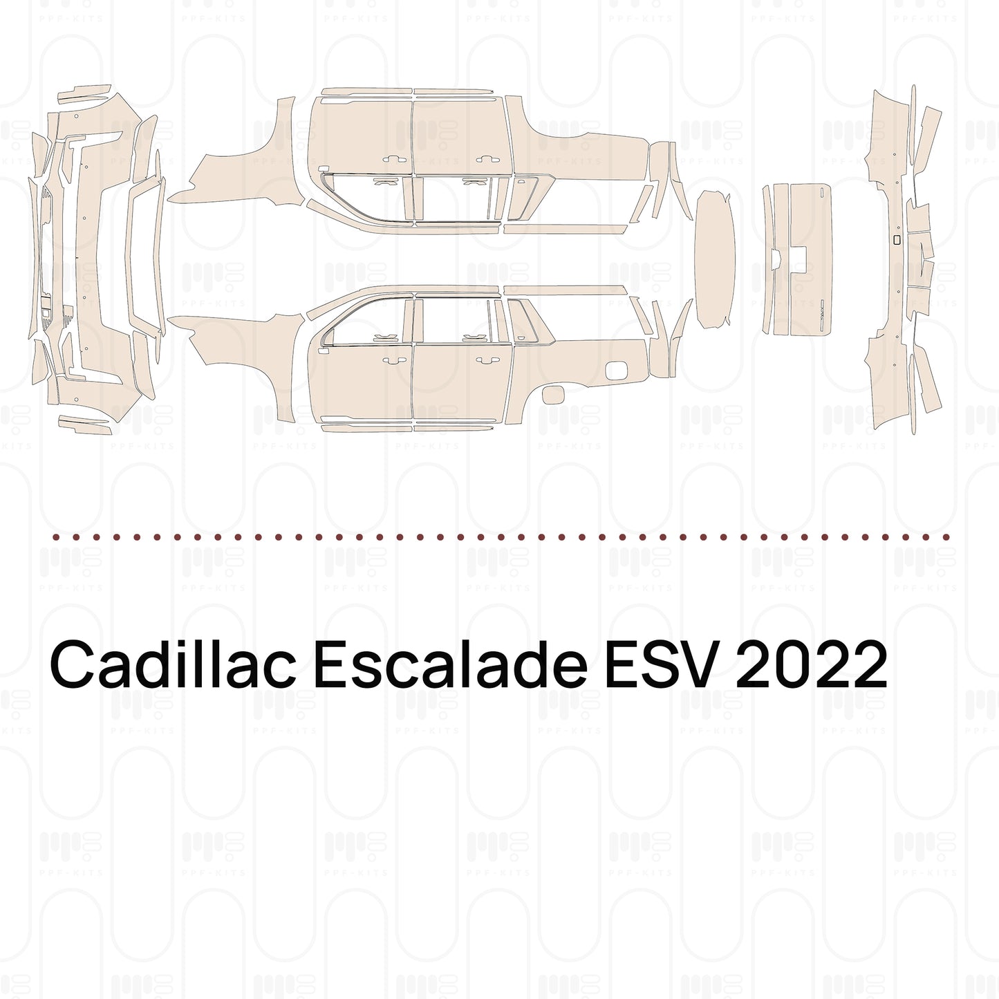 Voorgesneden PPF Cadillac Escalade ESV 2022