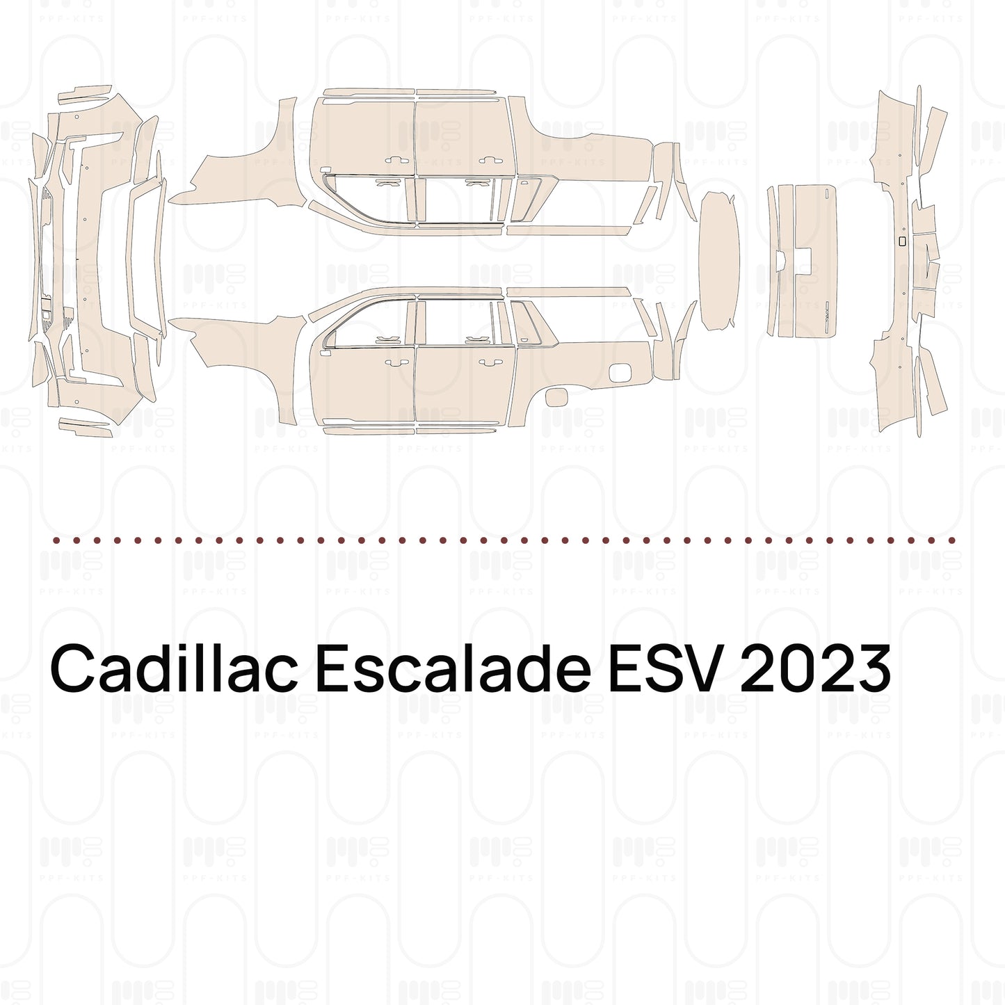 Voorgesneden PPF Cadillac Escalade ESV 2023
