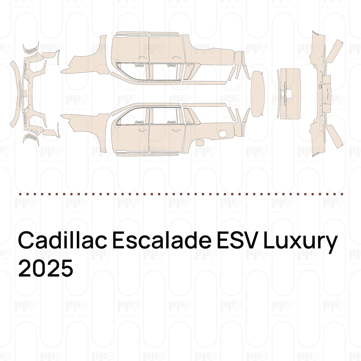 Voorgesneden PPF Cadillac Escalade ESV Luxury 2025