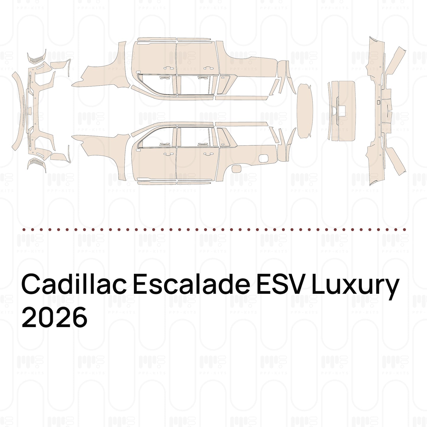 Voorgesneden PPF Cadillac Escalade ESV Luxury 2026