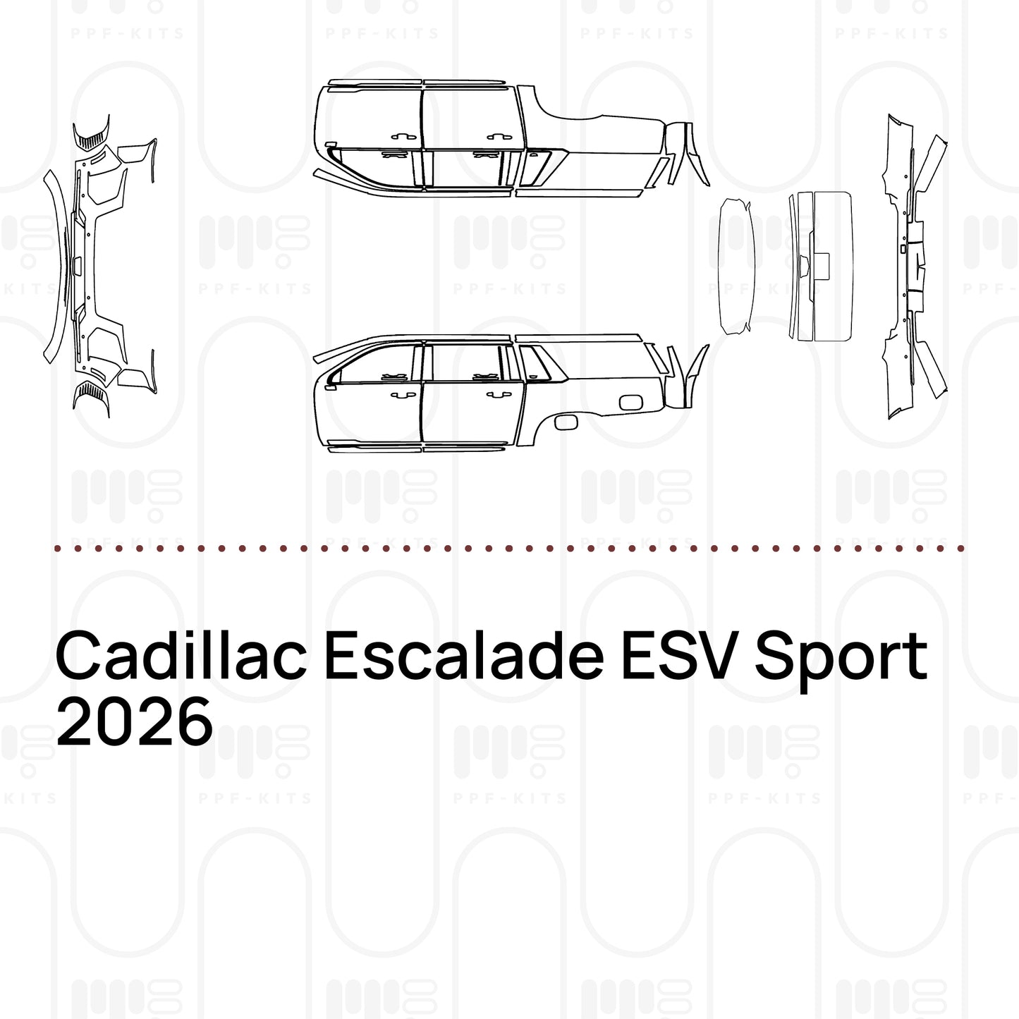 Voorgesneden PPF Cadillac Escalade ESV Sport 2026