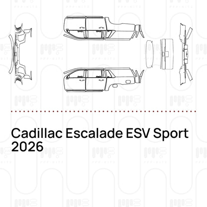 Voorgesneden PPF Cadillac Escalade ESV Sport 2026