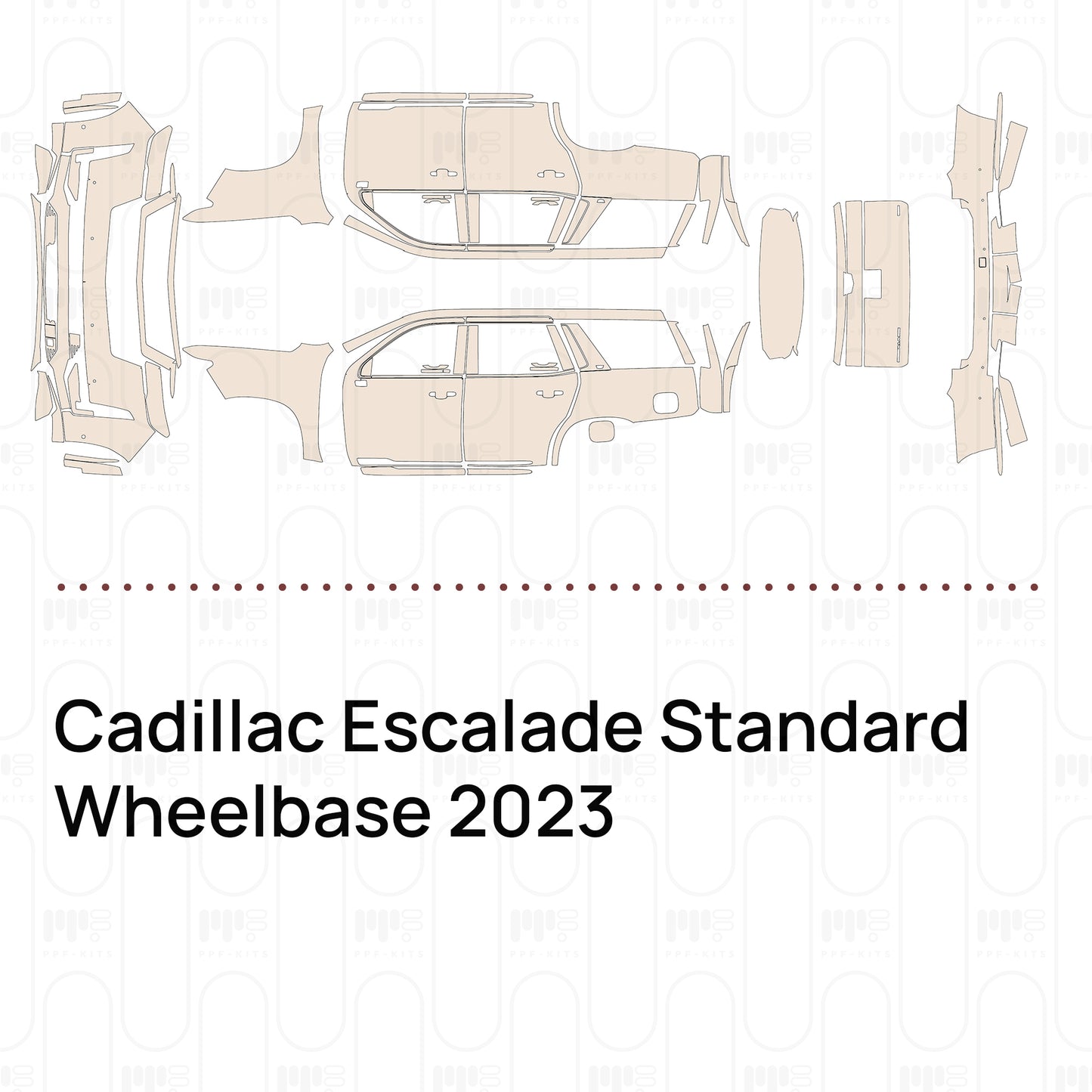 Voorgesneden PPF Cadillac Escalade Standard Wheelbase 2023