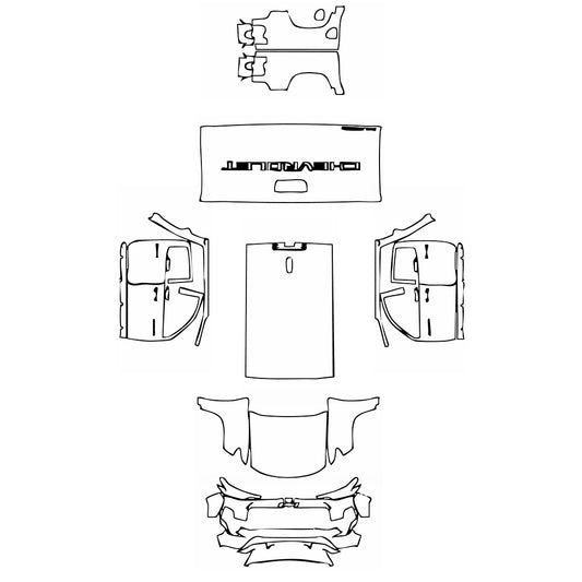 Pre-Cut PPF Chevrolet Colorado Crew Cab WT 2024 - PPF-Kits