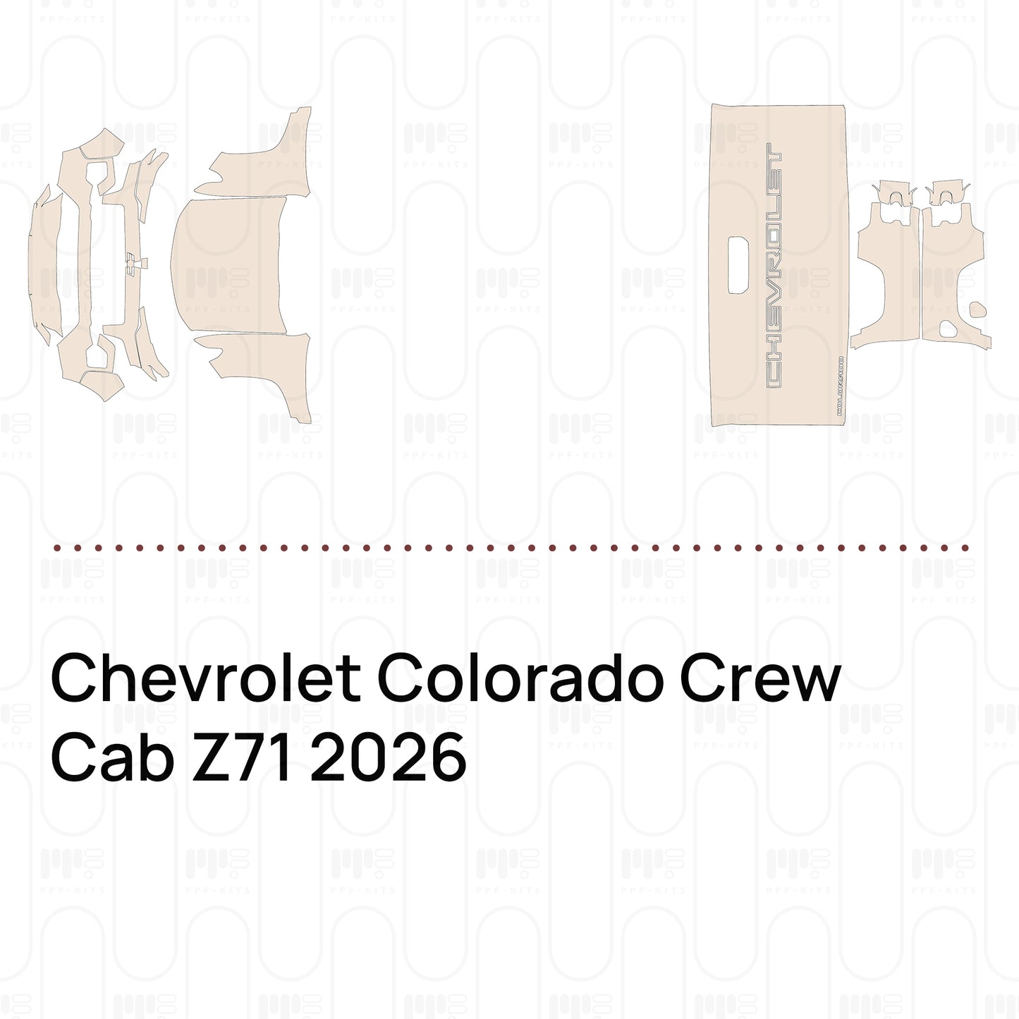 Voorgesneden PPF Chevrolet Colorado Crew Cab Z71 2026
