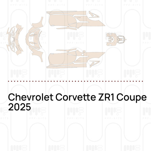 Chevrolet Corvette ZR1 Coupe 2025 – Voorgesneden PPF-lakbeschermingsfolie
