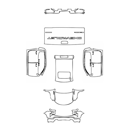 Pre-Cut PPF Chevrolet Silverado 1500 Custom 2022 - PPF-Kits