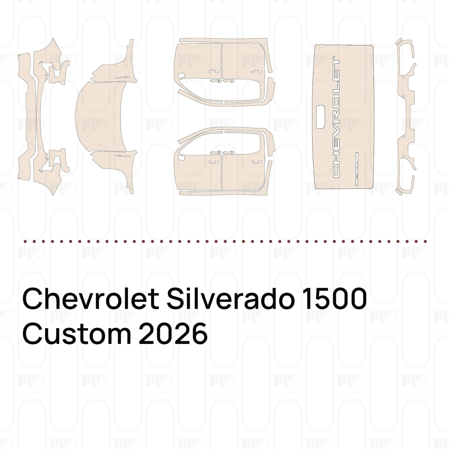Voorgesneden PPF Chevrolet Silverado 1500 Custom 2026