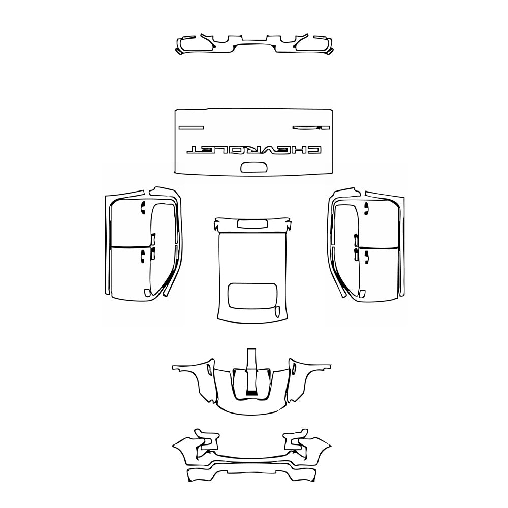Pre-Cut PPF Chevrolet Silverado 1500 Custom Trail Boss 2024 - PPF-Kits